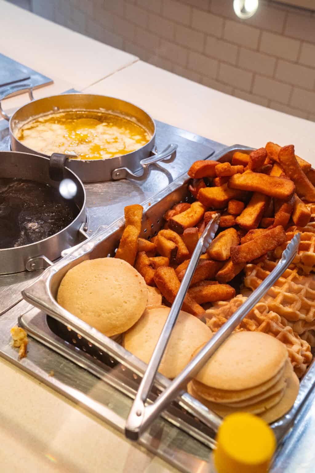 a tray of food on a counter