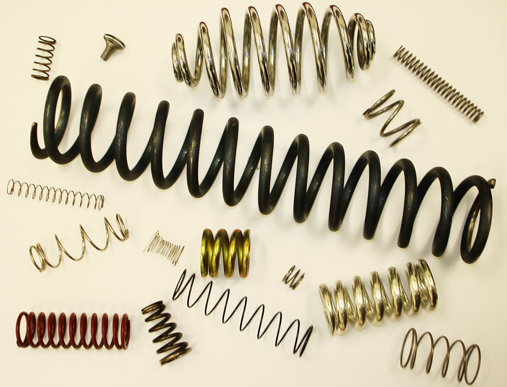 several different types of metal springs