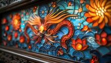 a painting of a dragon