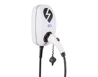 a white electric vehicle charging station