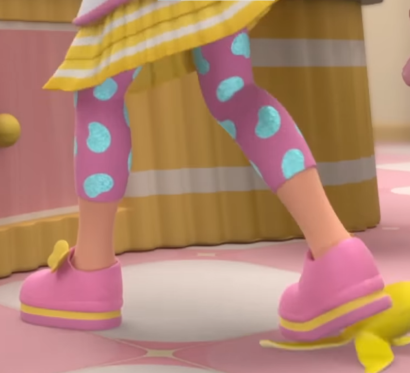 a cartoon character legs and shoes