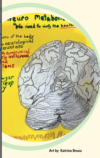 a drawing of a brain