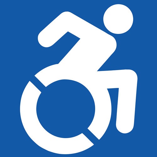 a white person in a wheelchair