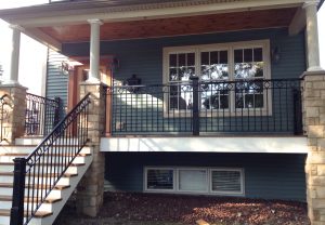 a house with a railing