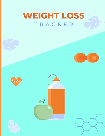 a weight loss tracker with a bottle of water and an apple