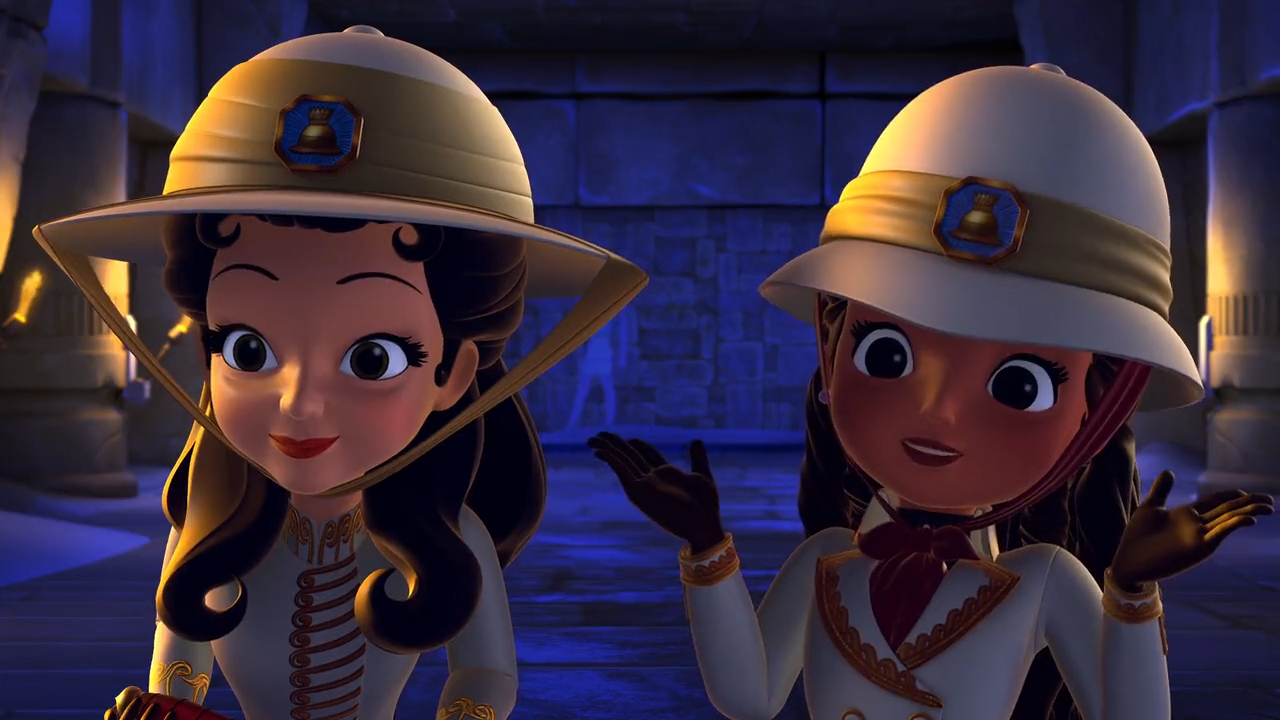 a couple of cartoon girls wearing hats